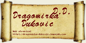 Dragomirka Duković vizit kartica